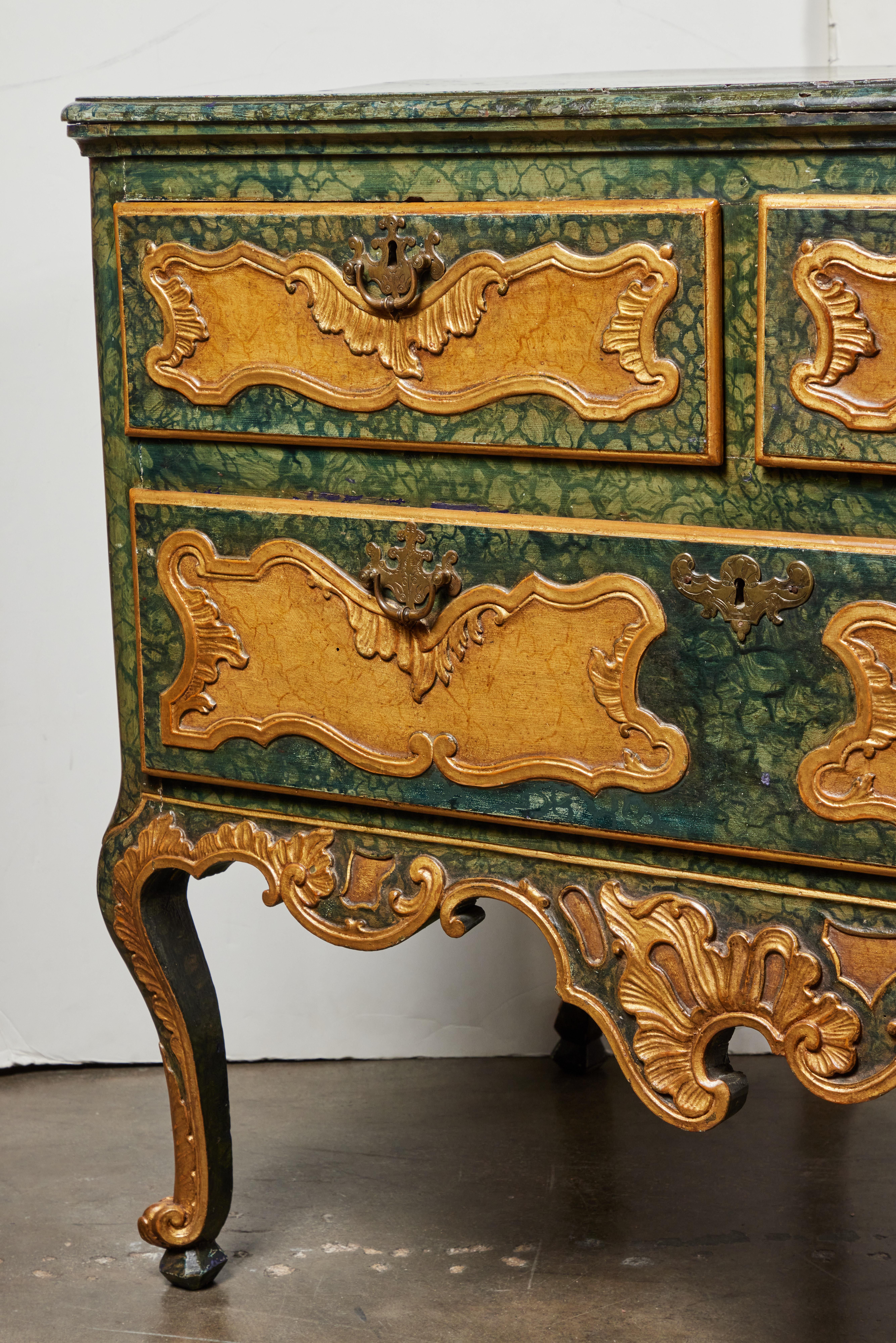 Faux Marbled, Venetian Commode For Sale 3
