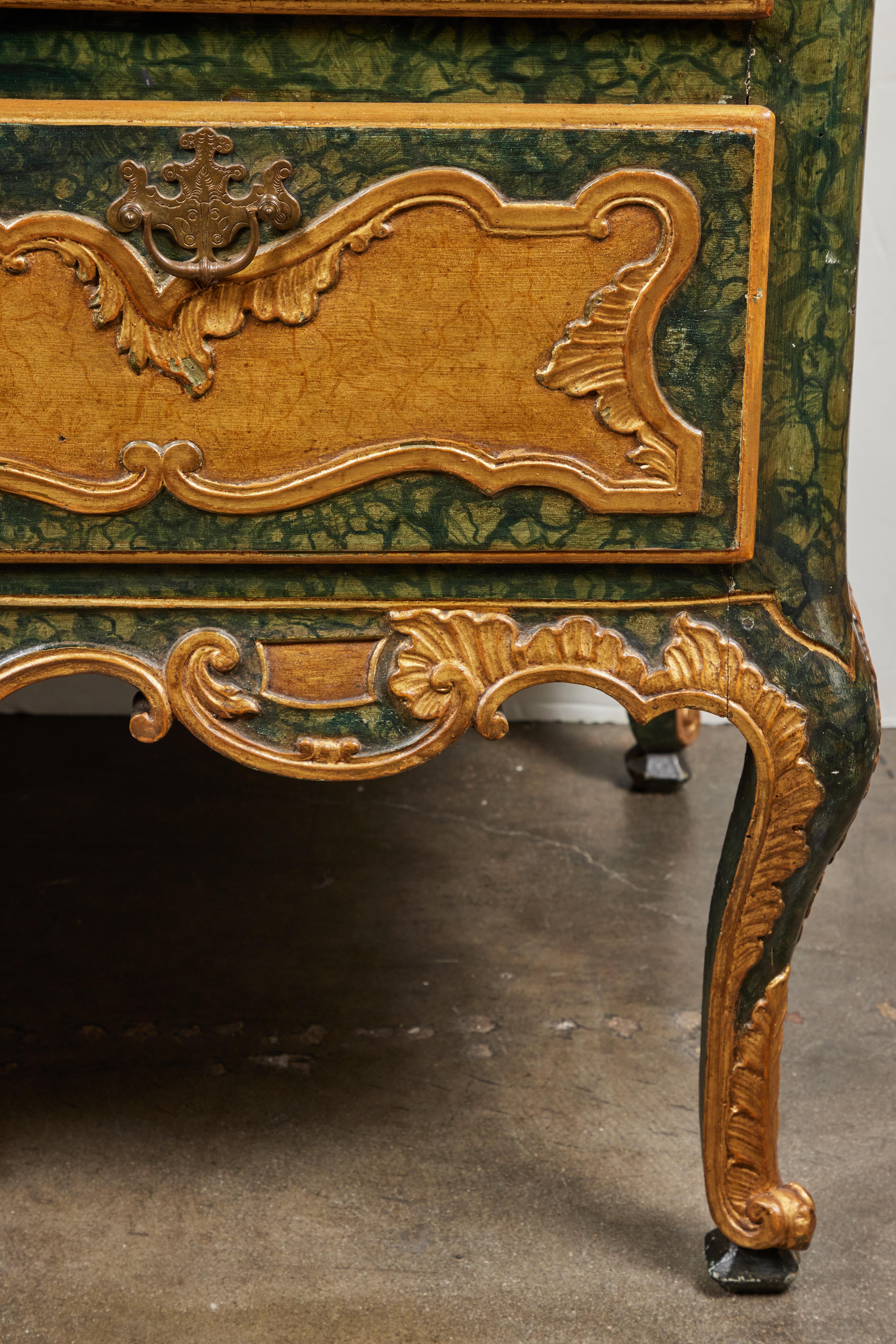 Early 19th Century Faux Marbled, Venetian Commode For Sale