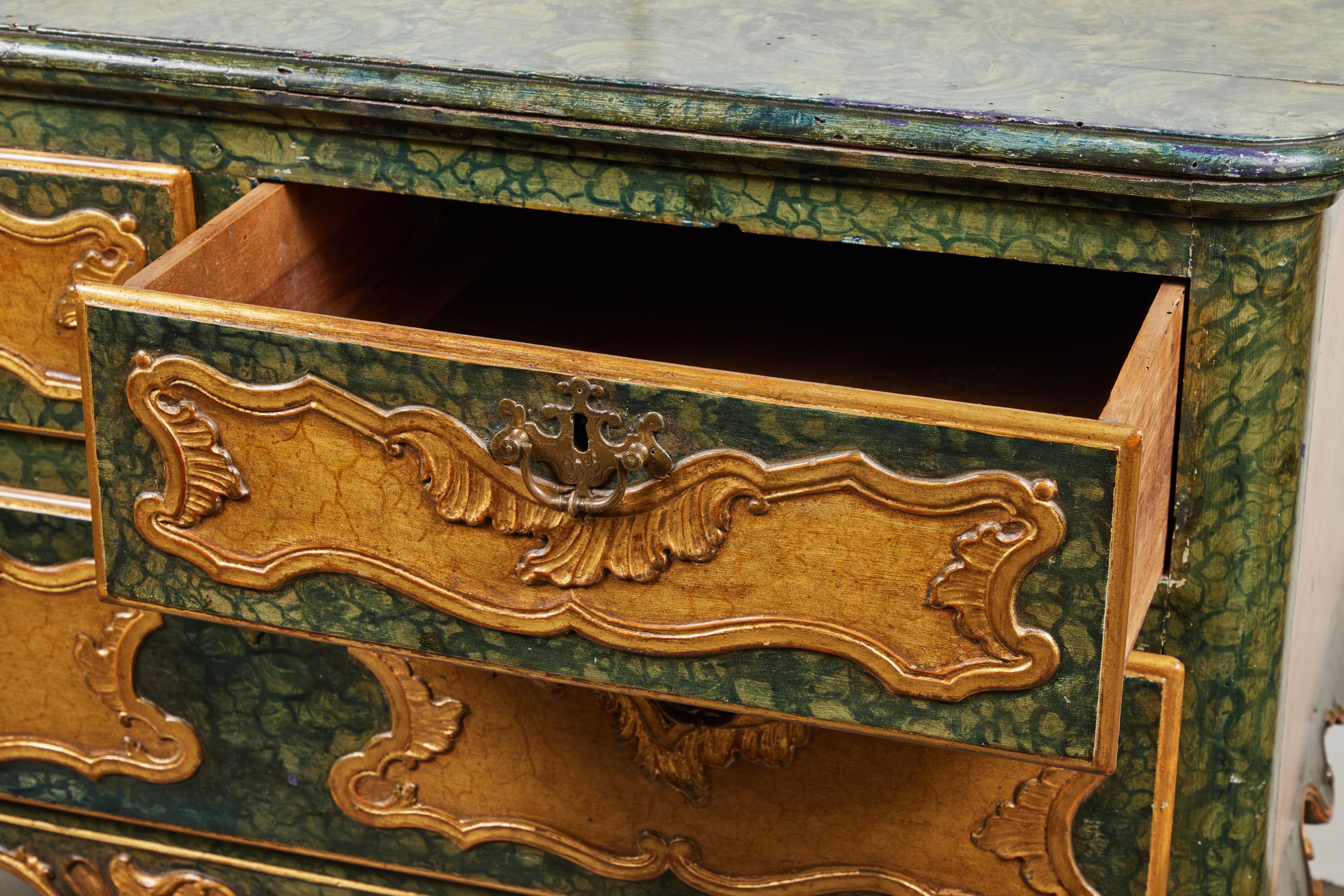 Faux Marbled, Venetian Commode For Sale 1