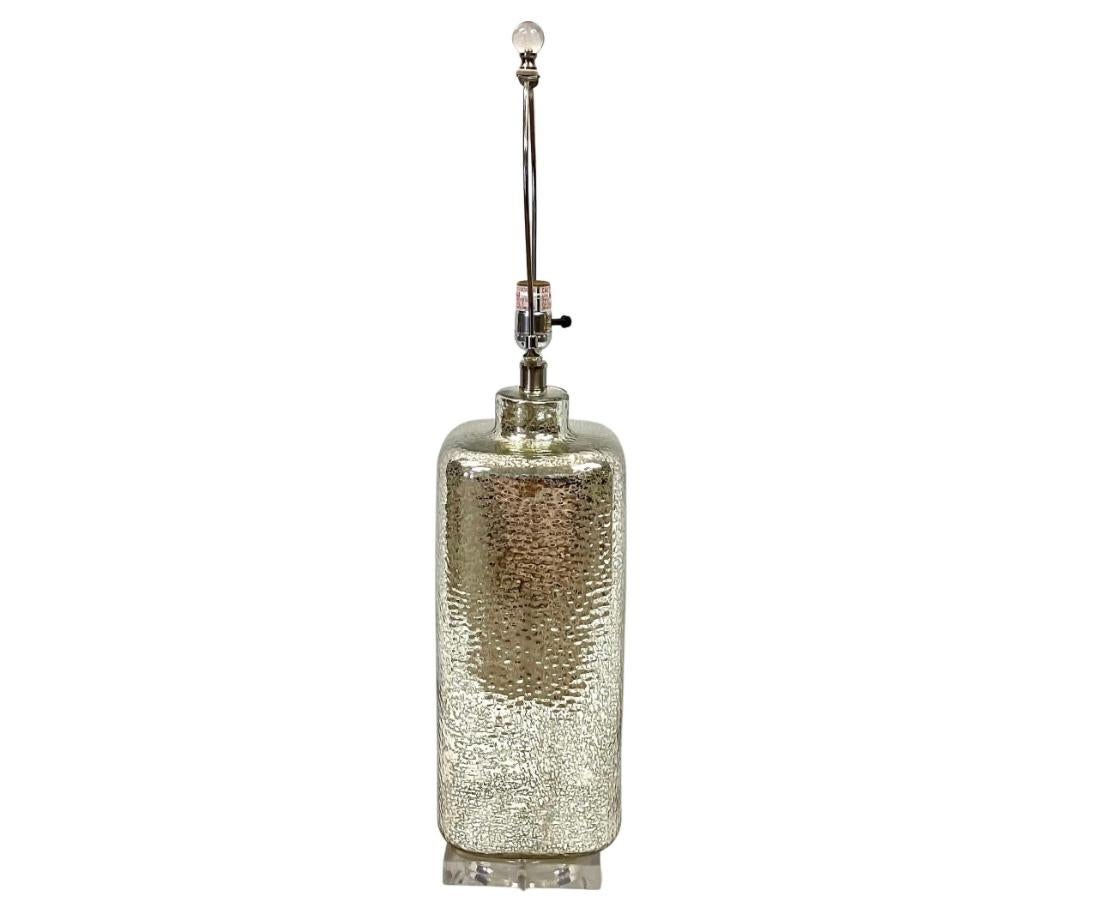 Mid-Century Modern Faux Mercury Glass Table Lamp For Sale