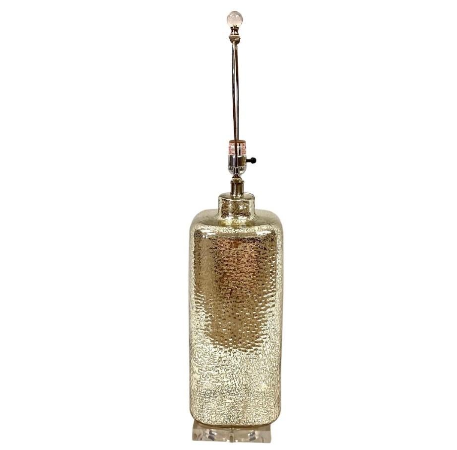 20th Century Faux Mercury Glass Table Lamp For Sale