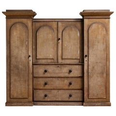 Antique Faux Oak Compactum Wardrobe