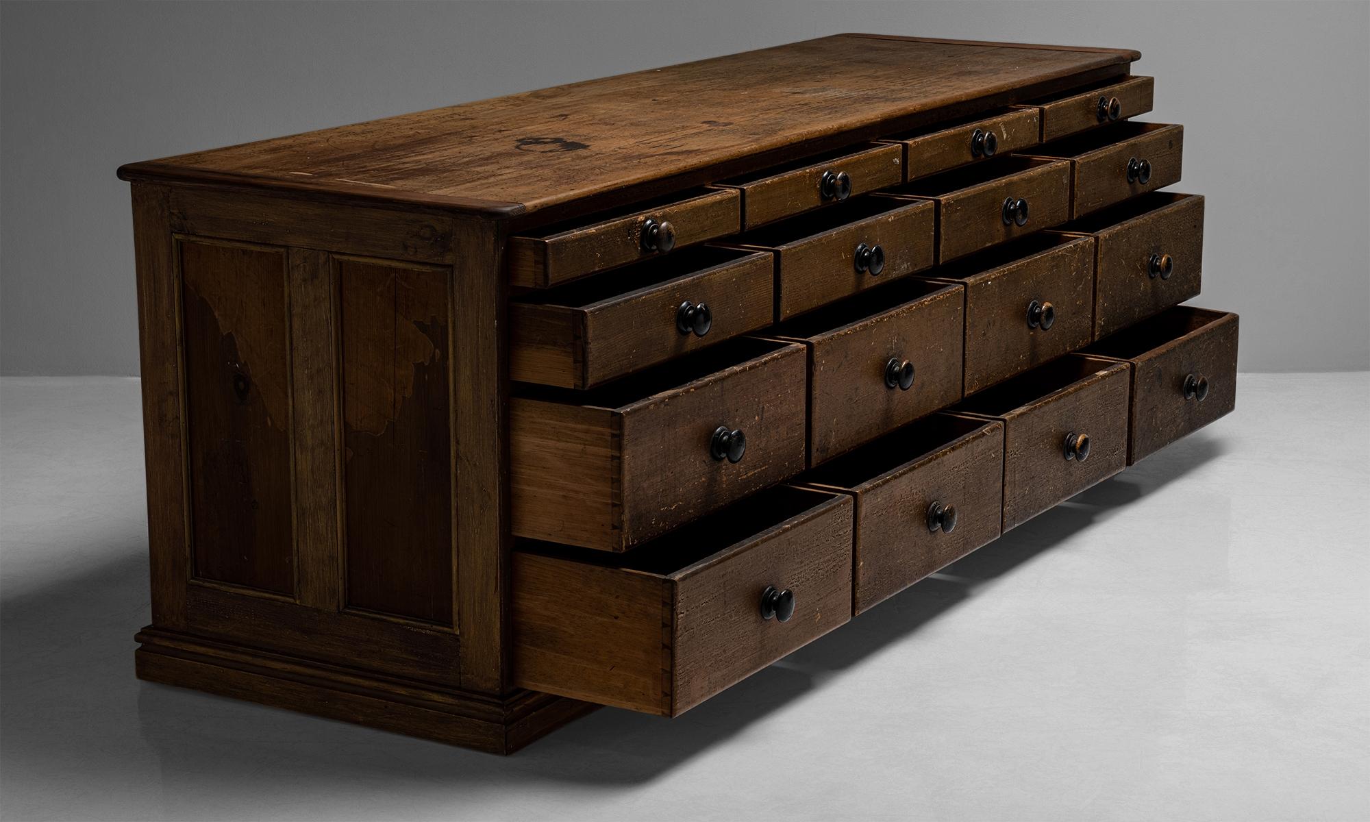 Faux Oak Retail Counter, England, circa 1890 In Good Condition In Culver City, CA