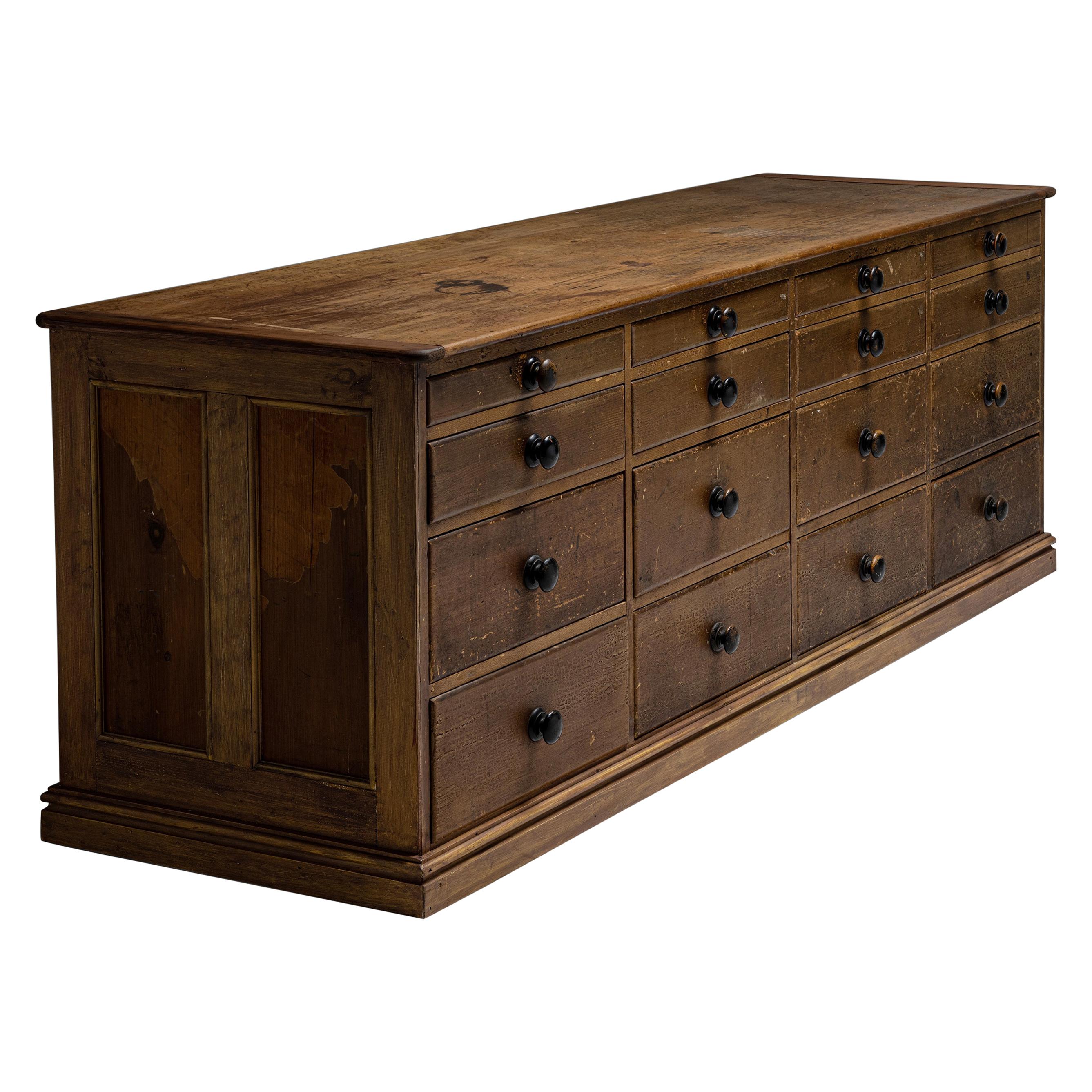 Faux Oak Retail Counter, England, circa 1890