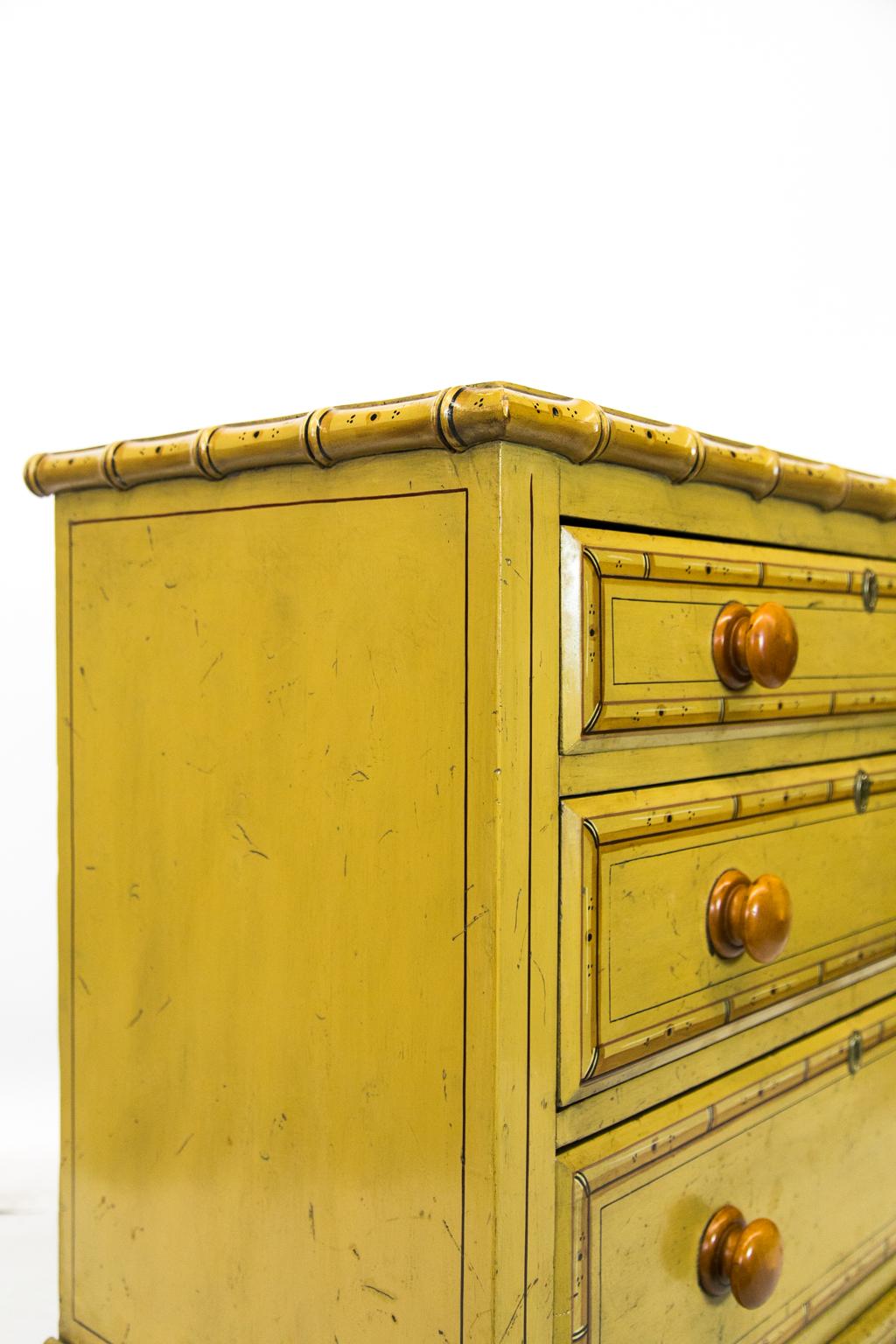 Faux Painted Bamboo Chest 3