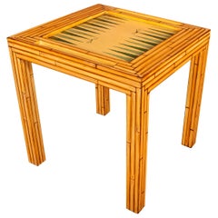 Faux Painted Bamboo Games Table