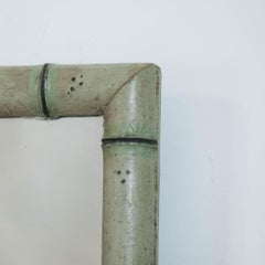 Espejo de bambú pintado de imitación