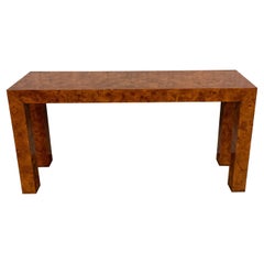 Faux Painted Burlwood Console