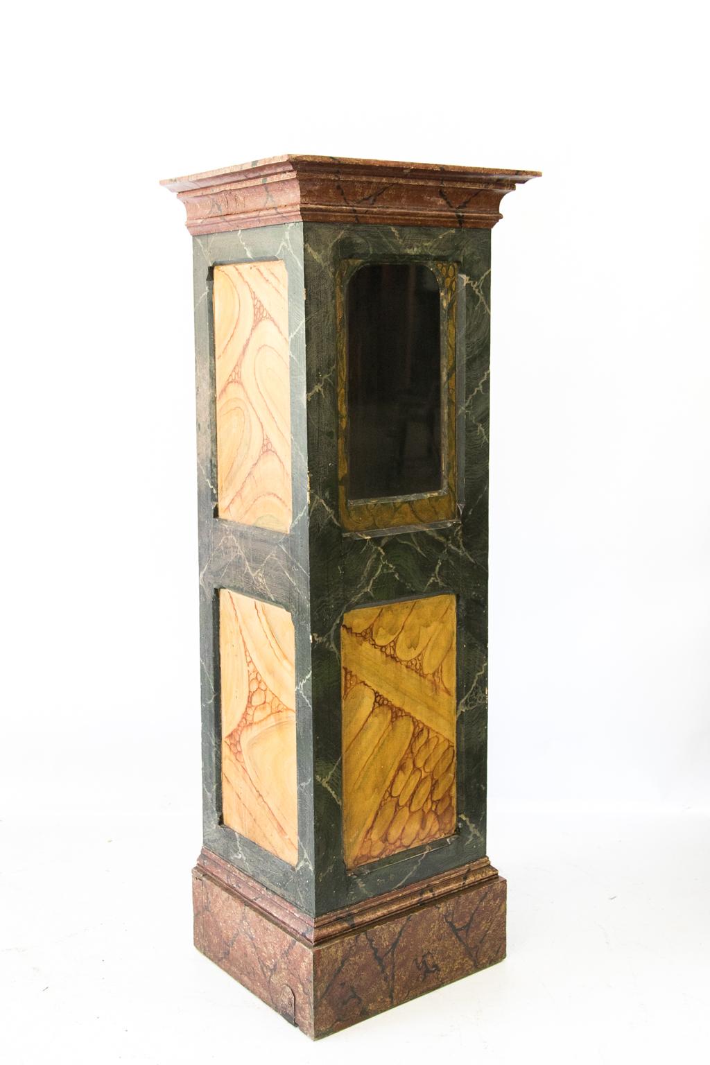 Late 19th Century Faux Painted Display Case/Cabinet For Sale