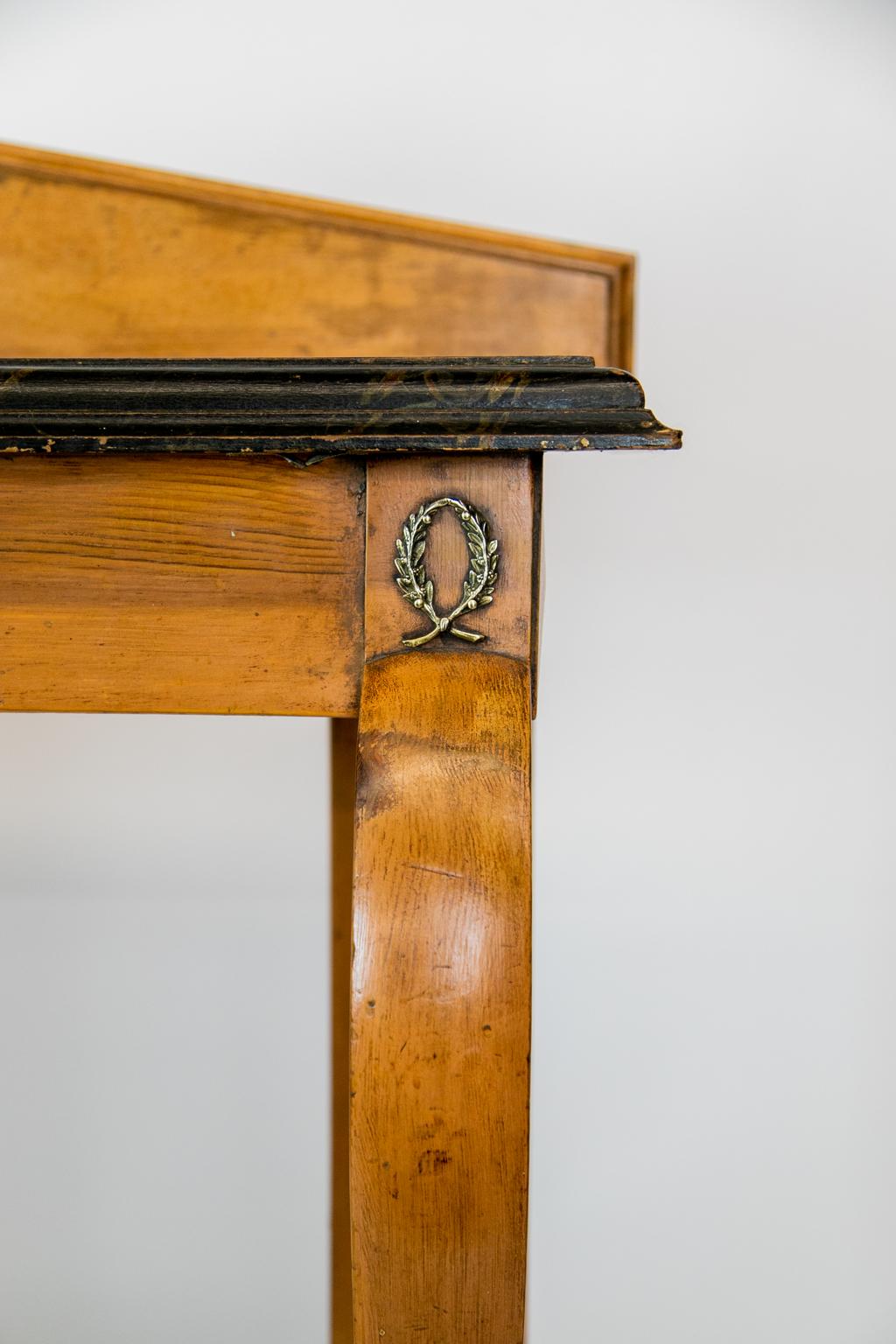 Pine Faux Painted English Console Table For Sale