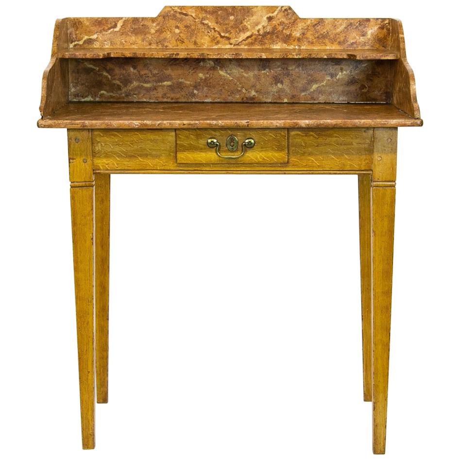 Faux Painted English Washstand For Sale