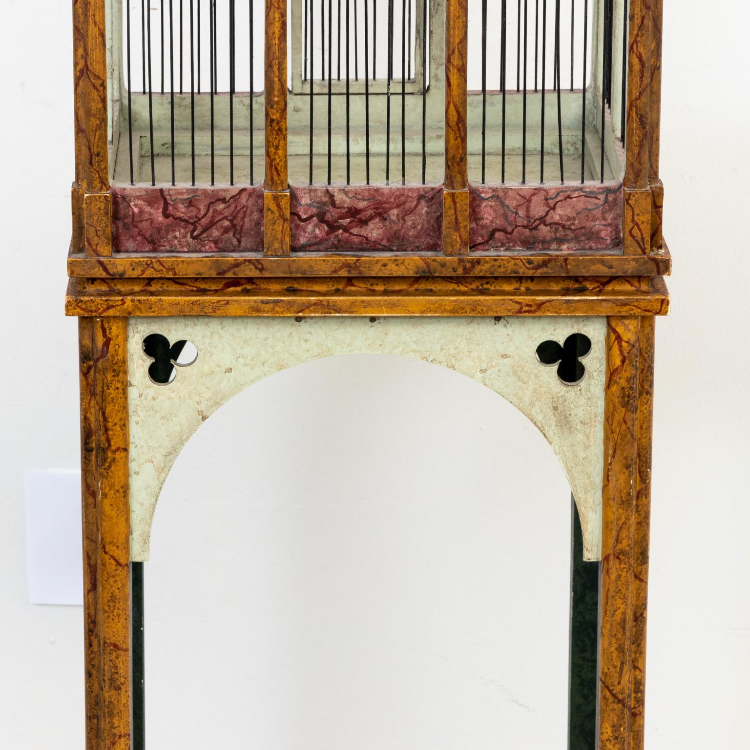 Faux Painted Gothic Bird Cage 2