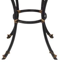 Faux Painted Marble Top Iron Table