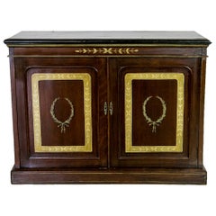 Antique Faux Painted Oak Cabinet