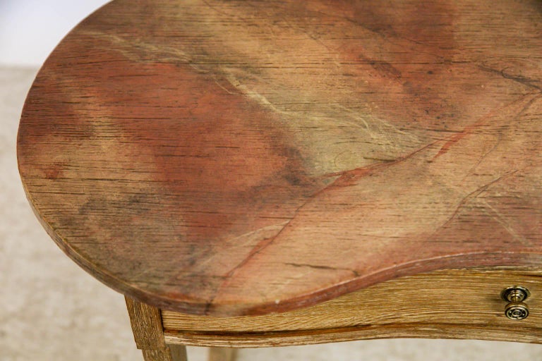 Faux Painted One Drawer Table For Sale at 1stDibs