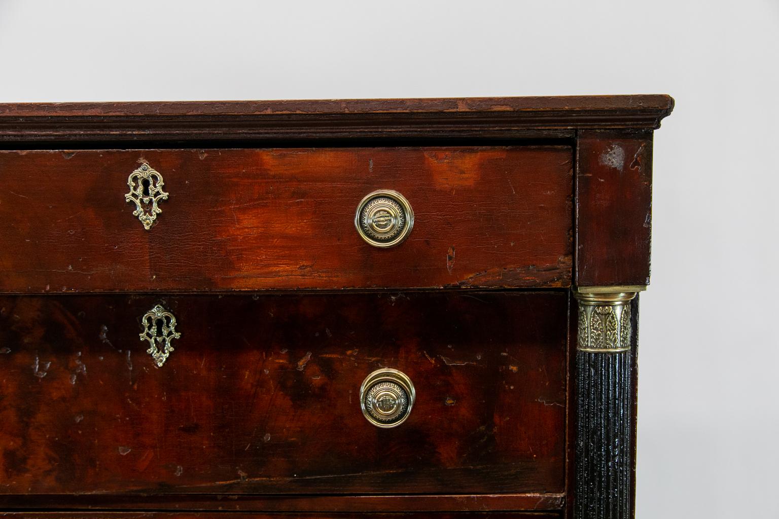 English Faux Painted Six-Drawer Chest For Sale
