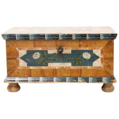 Antique Faux Painted Small Blanket Chest