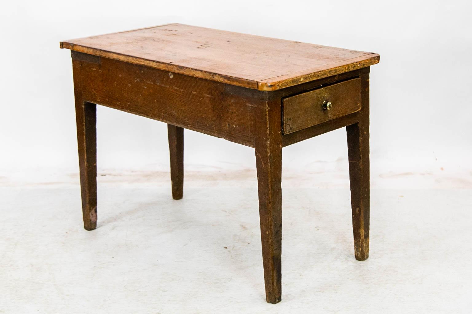 Mid-19th Century Faux Painted Two Drawer Table For Sale