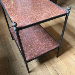 Faux Porphyry and Bronze Étagères