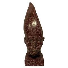 Faux Porphyry Egyptian Head after the Antique