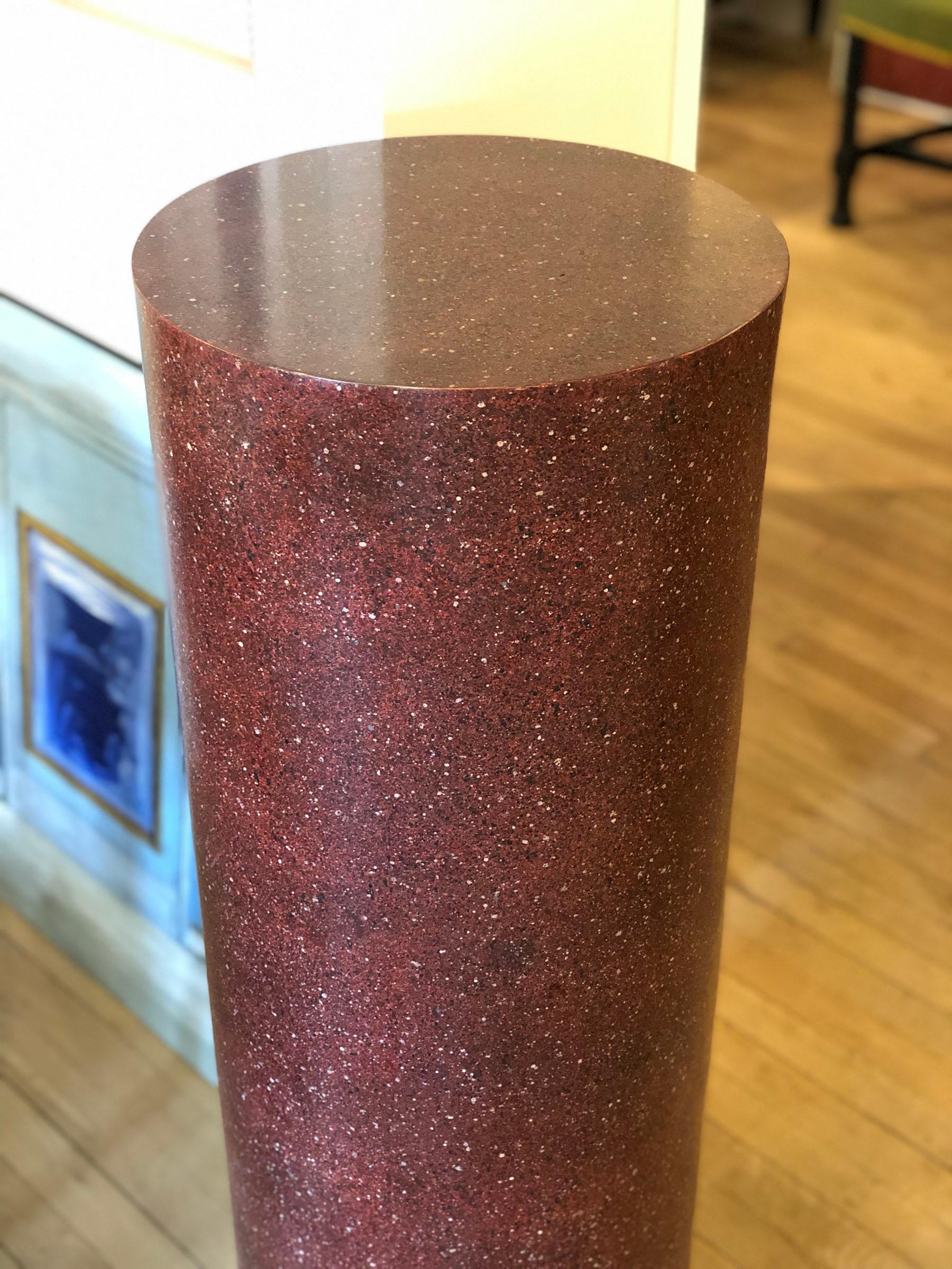 American Faux Porphyry Pedestal For Sale