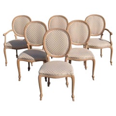 Faux Rope Cerused Beech Dining Chairs, Set of 6, c. 1980s, Casa Stradivari