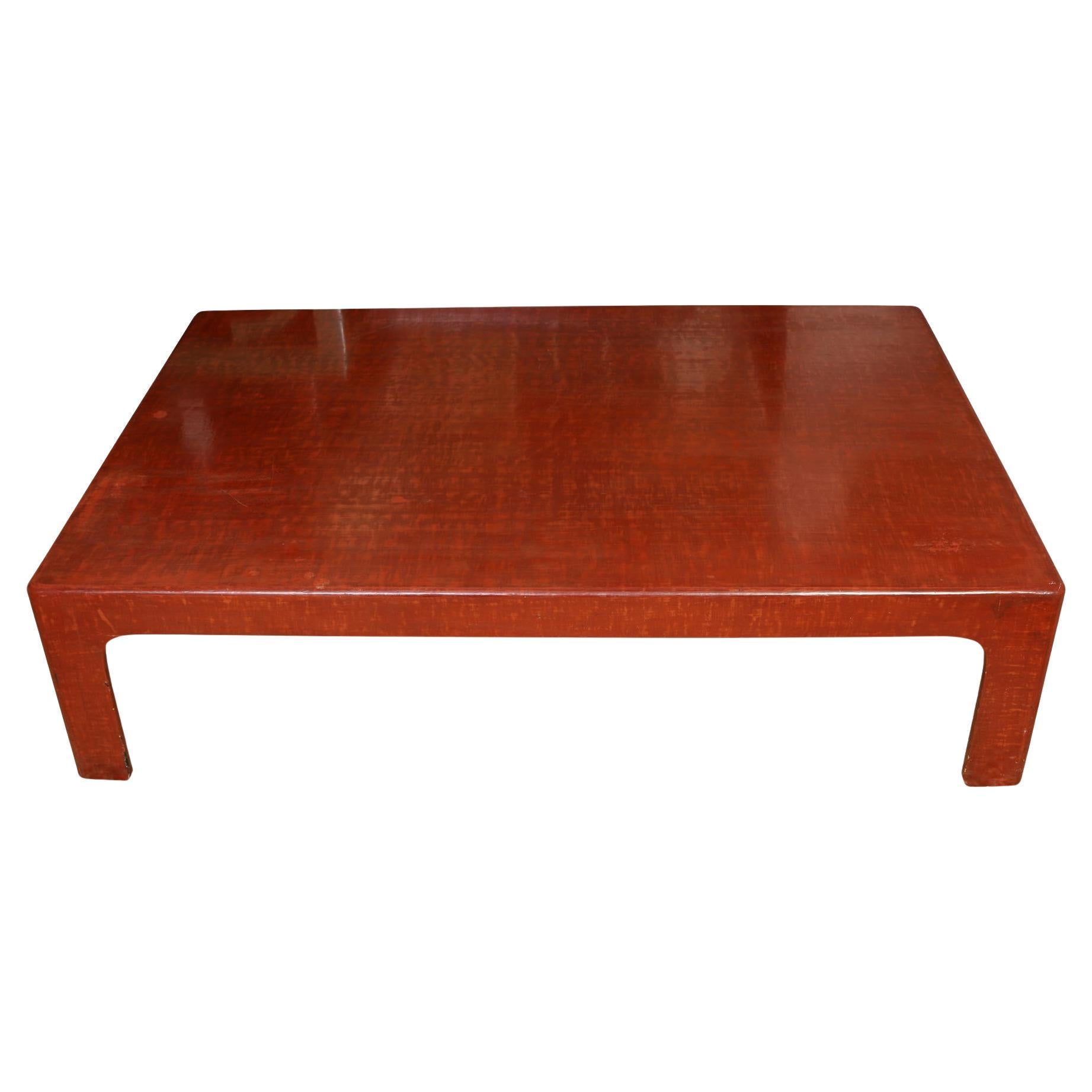 Faux Rosewood Asian Coffee Table For Sale