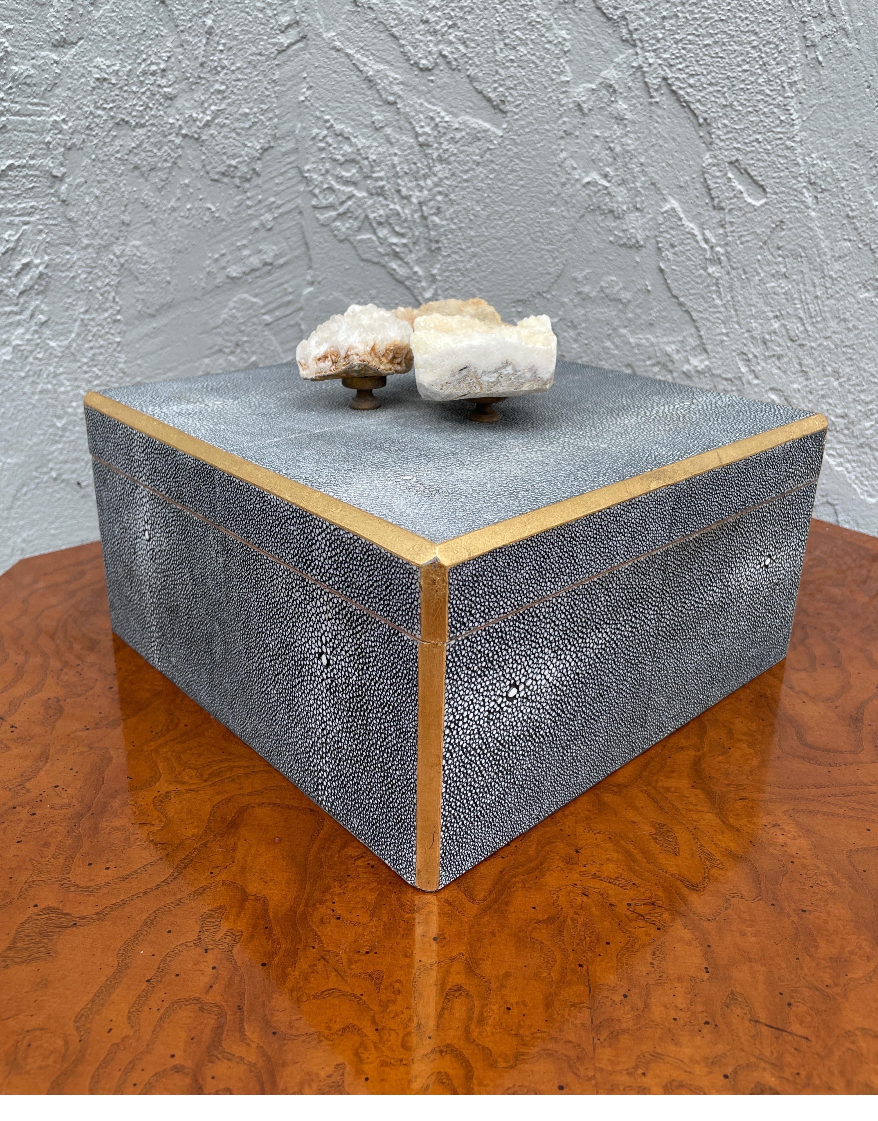 Faux Shagreen Box In Good Condition In West Palm Beach, FL
