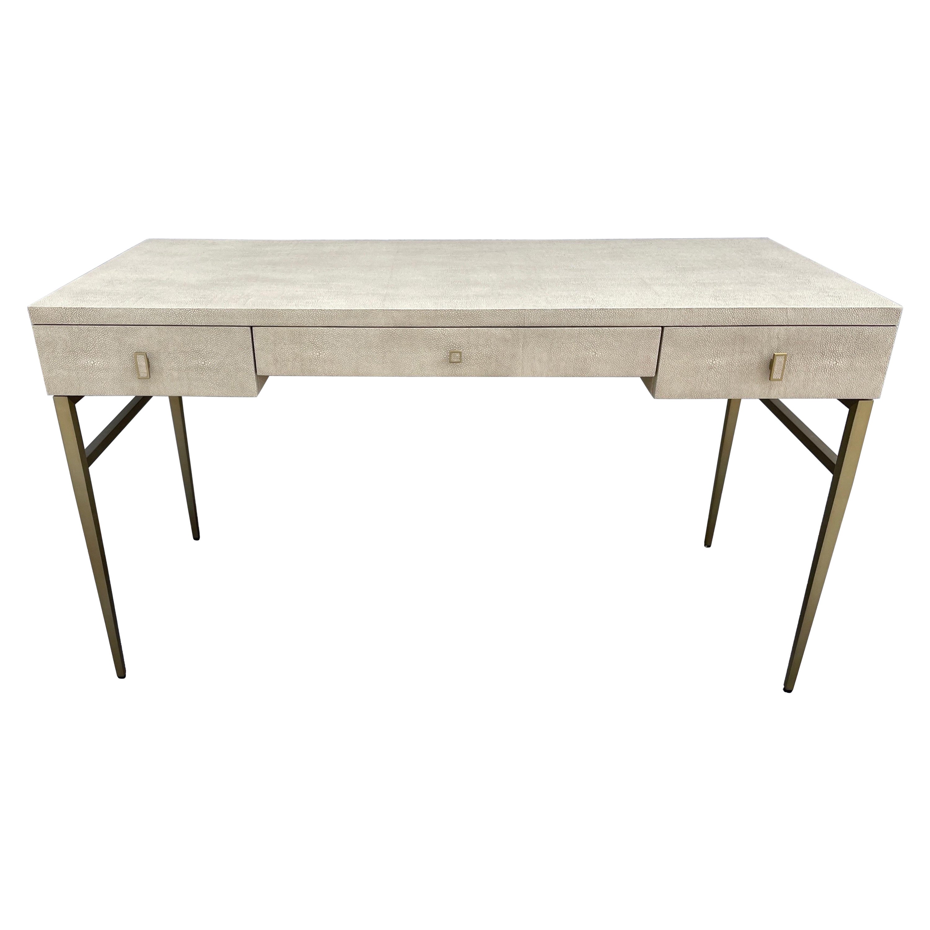 Faux Shagreen Contemporary Desk