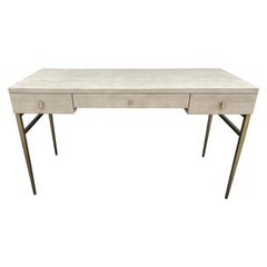 Faux Shagreen Contemporary Desk