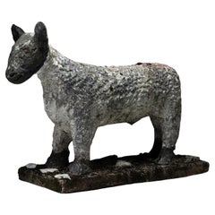 Faux Sheep Garden Sculpture England Circa 1950
