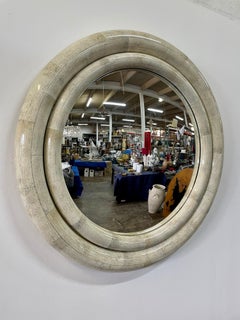 Faux Stone Laminated Double Ring Round Convex Mirror