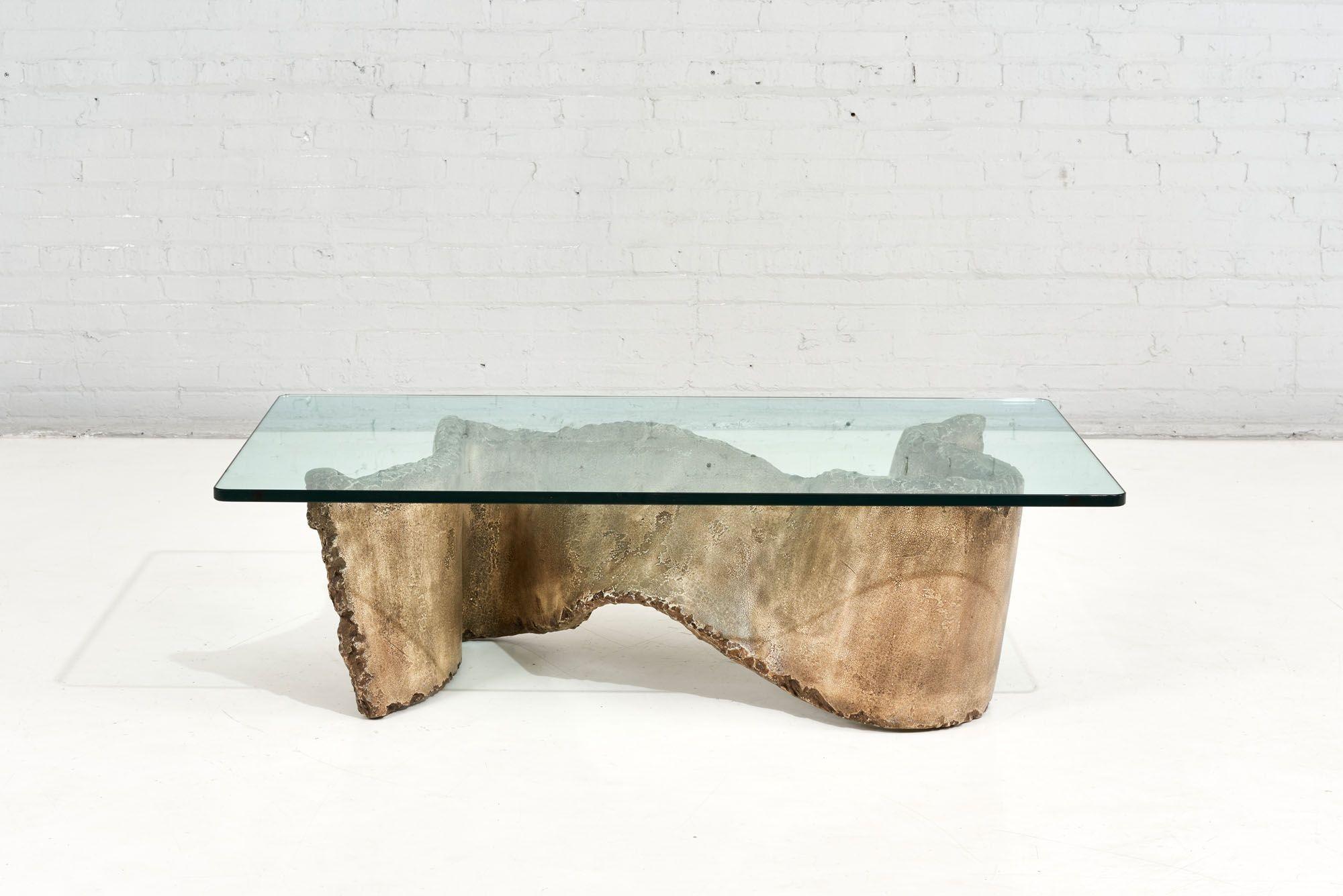 faux stone coffee table