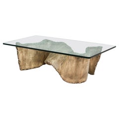 Faux Stone “Miro” Sculpture Coffee Table, Silas Seandel 1970
