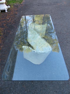 Faux Stone “Miro” Sculpture Coffee Table, Silas Seandel 1970 Mid-Century Modern