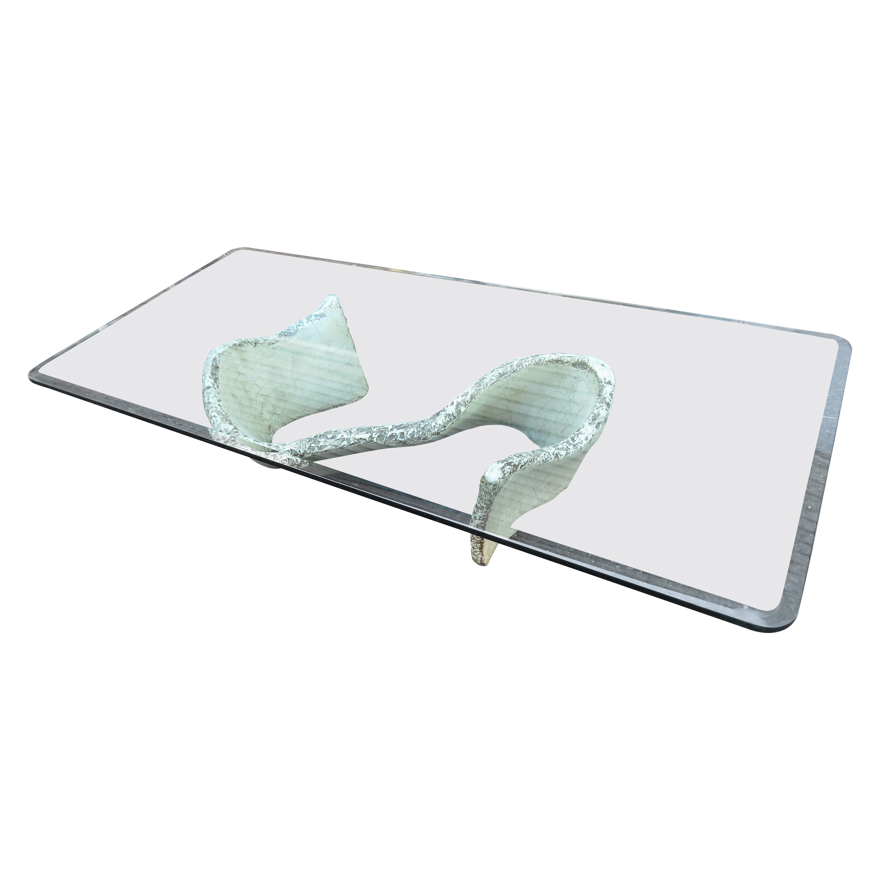 Faux Stone “Miro” Sculpture Coffee Table, Silas Seandel 1970 Mid-Century Modern