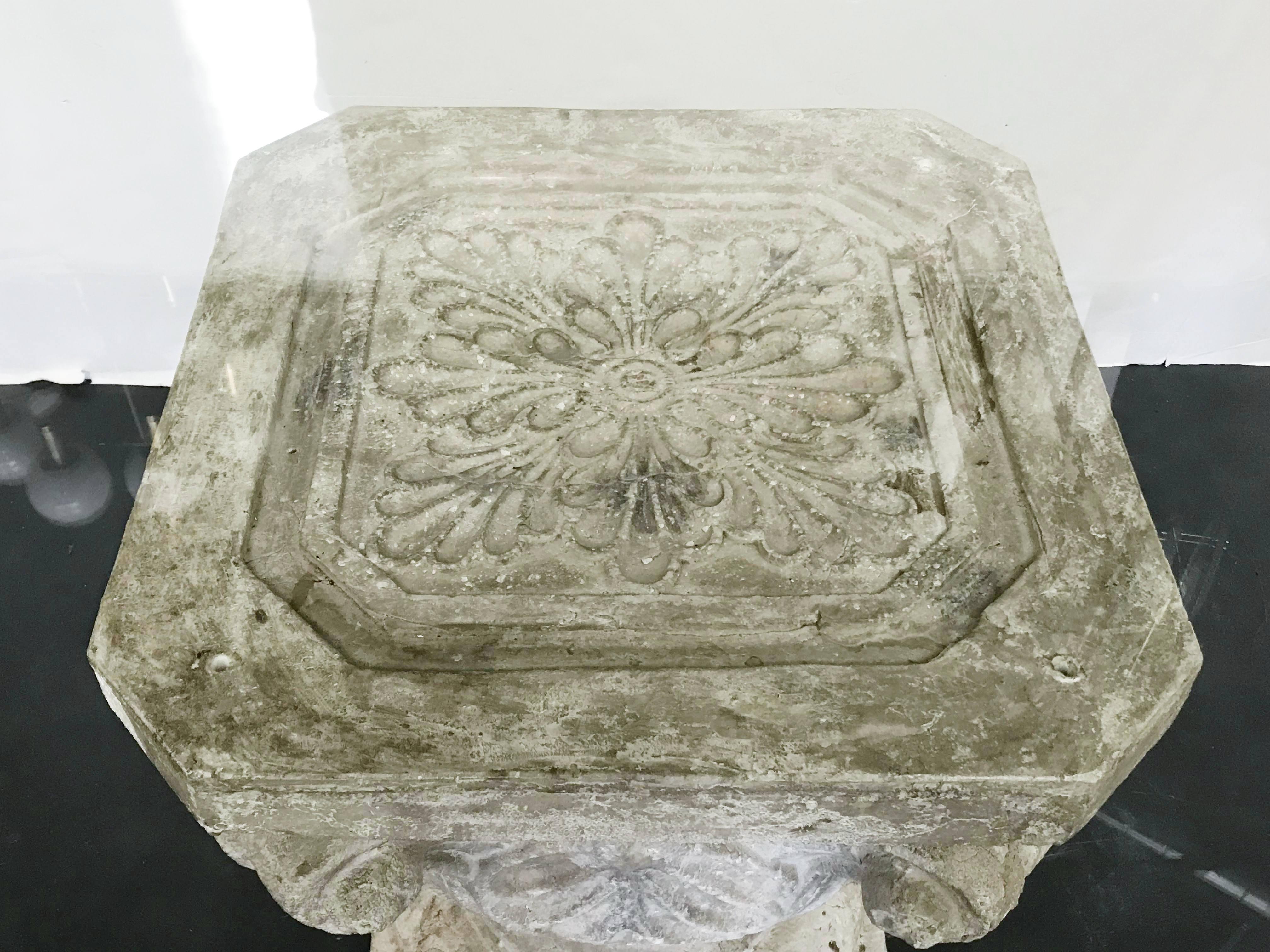 Plaster Faux Stone Table FINAL CLEARANCE SALE