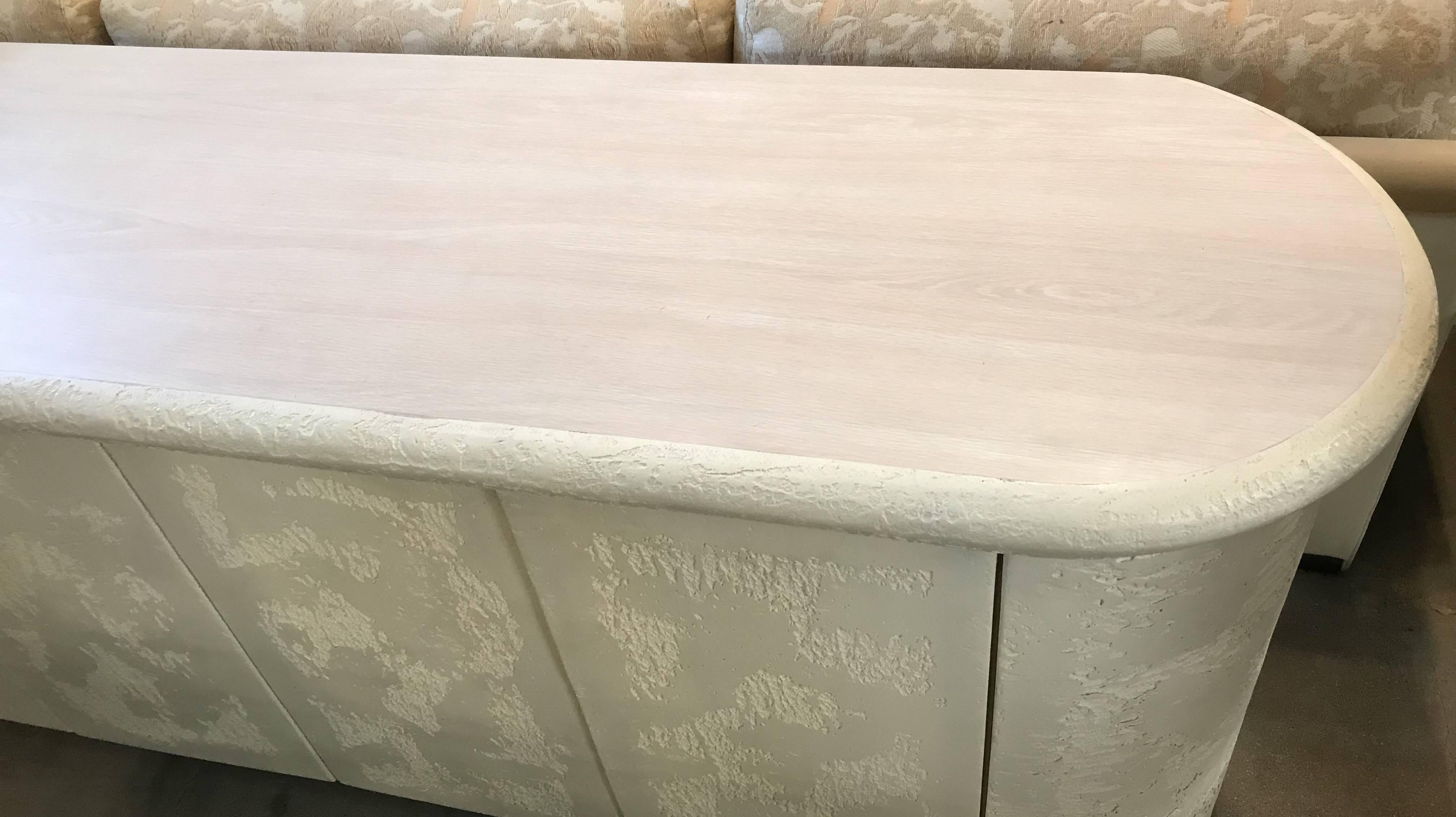 Faux Stone Textured Credenza 2