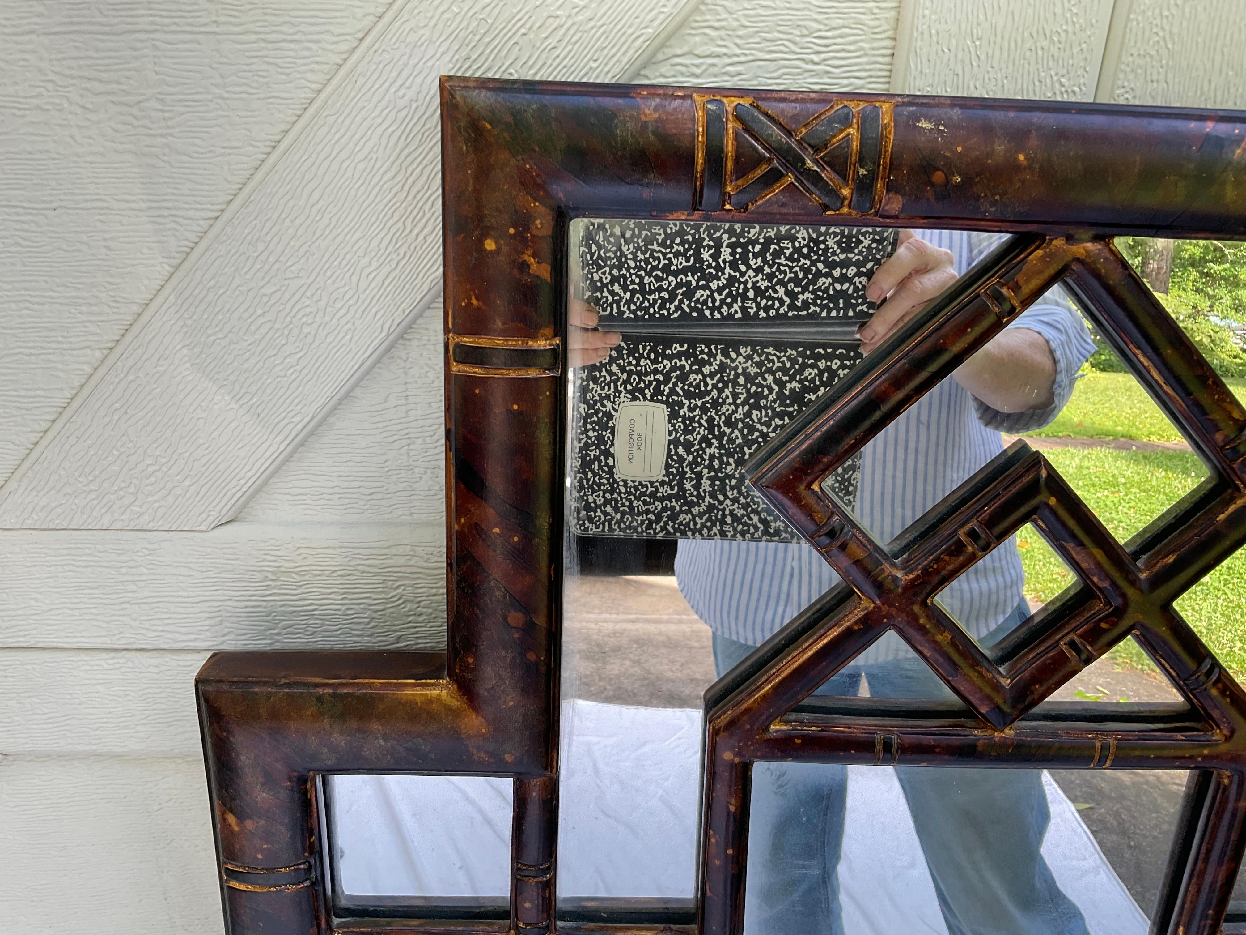 Faux Tortoise Art Deco Mirror von Carol Canner im Angebot 9