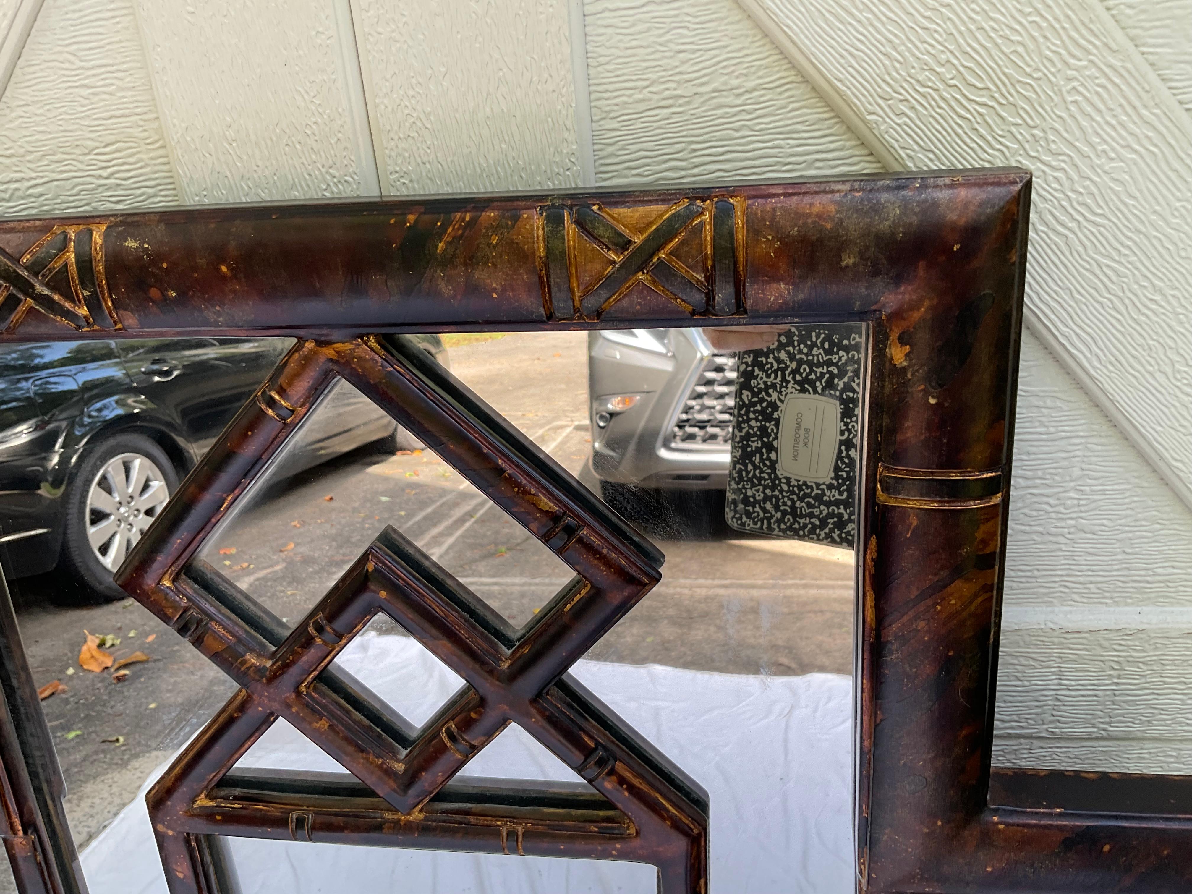 Faux Tortoise Art Deco Mirror von Carol Canner im Angebot 10