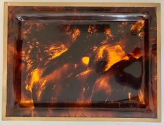 Faux Tortoise Bakelite and Brass Tray