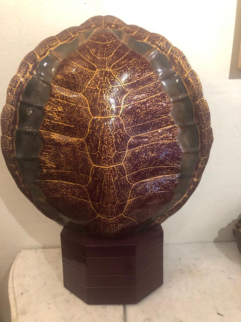 20th Century Faux Tortoise Lamps For Sale