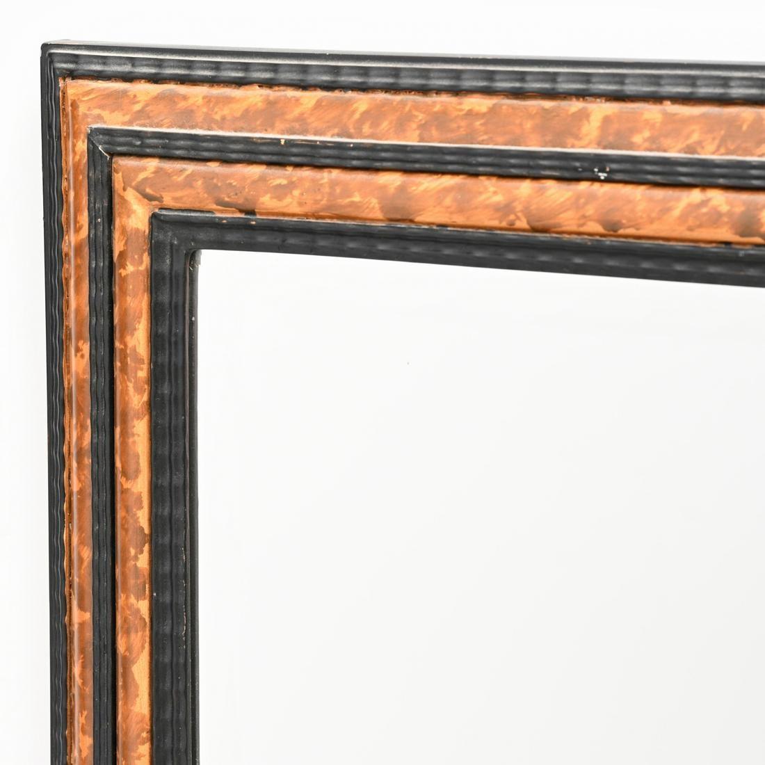 20th Century Faux Tortoise Regency Mirror with Black Detail