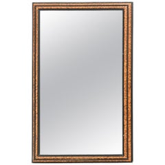 Faux Tortoise Regency Mirror with Black Detail