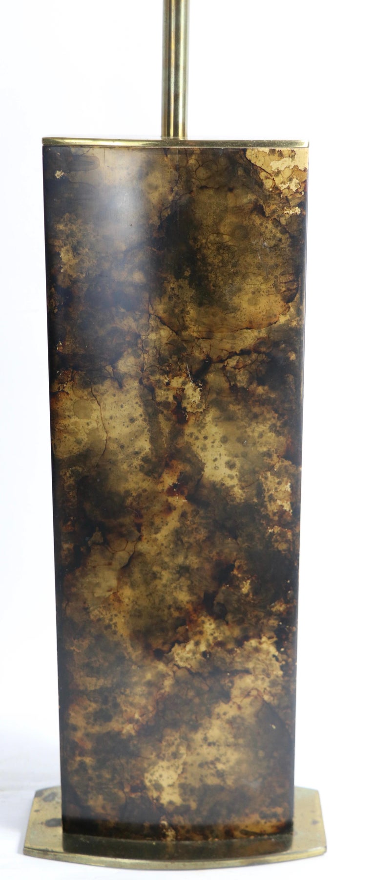 Faux Tortoise Shell Finish Table Lamp by Mutual Sunset Lamp Manufacturing Co. For Sale at