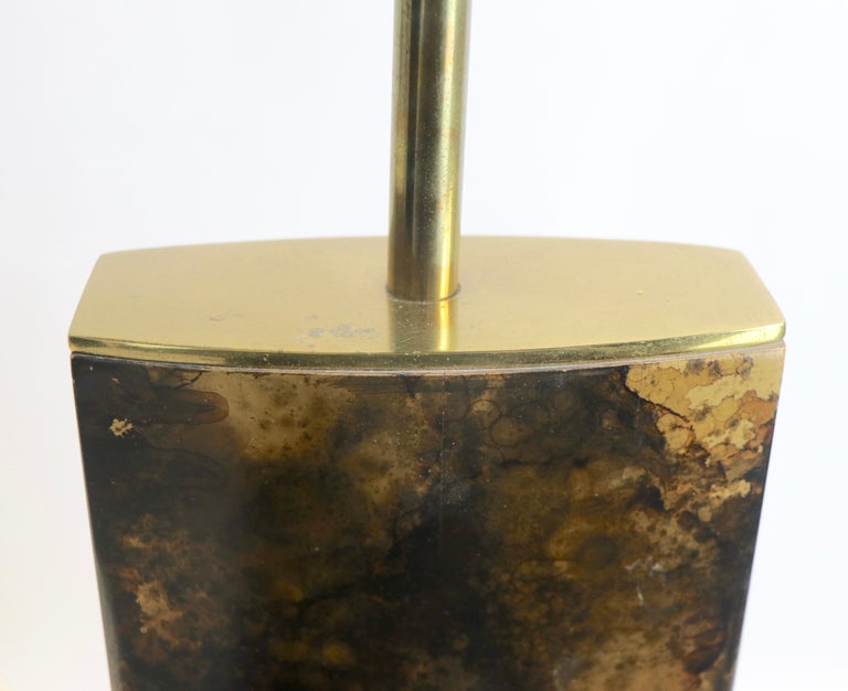 Faux Tortoise Shell Finish Table Lamp by Mutual Sunset Lamp Manufacturing Co. For Sale at