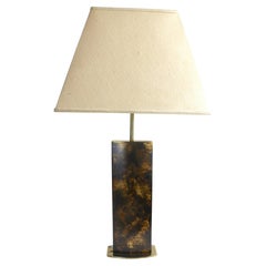 Faux Tortoise Shell Finish Table Lamp by Mutual Sunset Lamp Manufacturing Co.