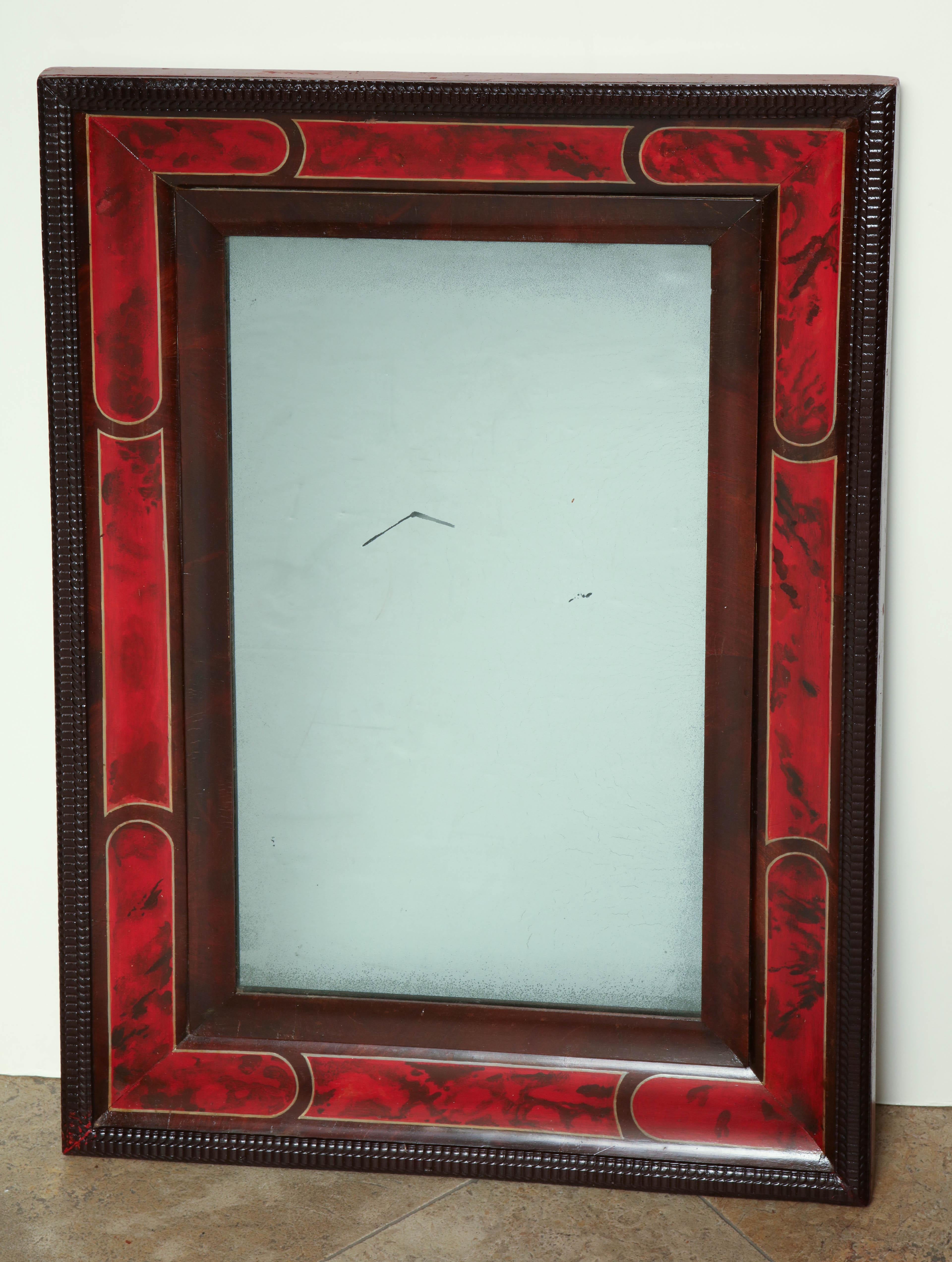Early Victorian Faux Tortoise Shell Mirror
