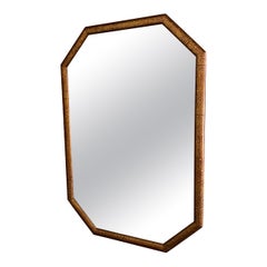 Faux Tortoise Shell Octagonal Mirror