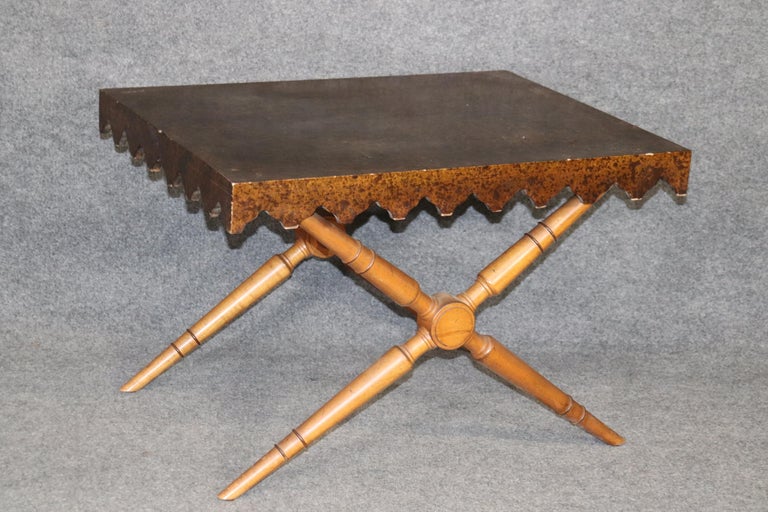 Faux Tortoise Shell Paint Decorated End Table Attributed to Maison ...